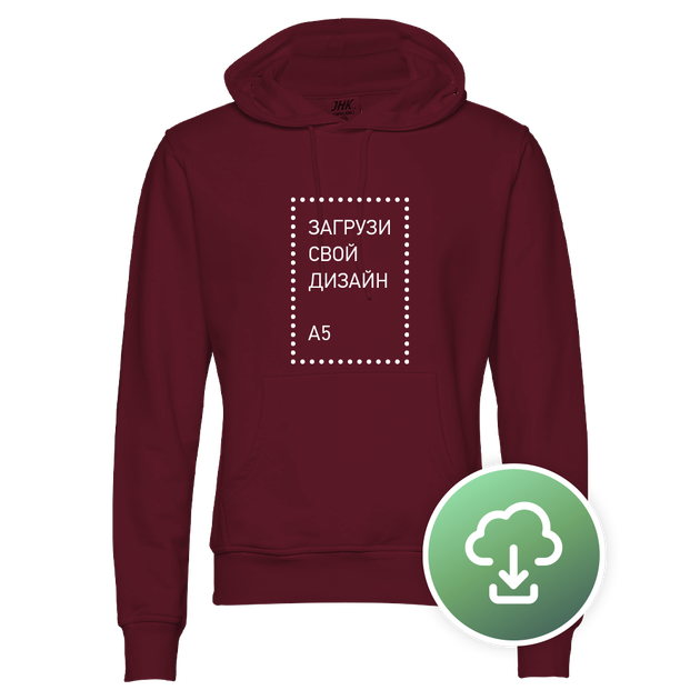 Худи Unisex, XS, Цветной, с печатью A5 вертикаль - Фото 3 Худи Unisex, XS, Цветной, с печатью A5 вертикаль - изображение 3