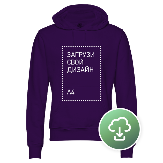Худи Unisex, XS, Цветной, с печатью A4 вертикаль - Фото 5 Худи Unisex, XS, Цветной, с печатью A4 вертикаль - изображение 5