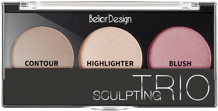 Набір для скульптурування обличчя Belor Design Sculpting Trio Теплий тон 001 10.9 г (4810156046663) - зображення 1