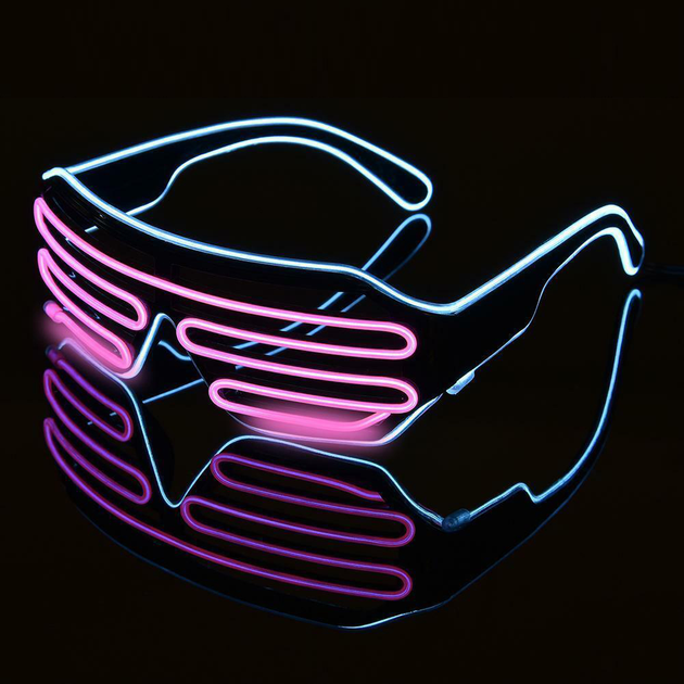 Очки светодиодные El Neon spiral ice blue pink неоновые – фото, отзывы ...