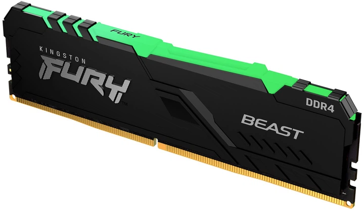 Оперативна пам'ять Kingston Fury DDR4-3200 16384 MB PC4-25600 Beast RGB Black (KF432C16BBA/16) - зображення 3
