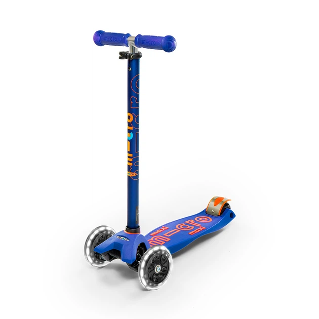 Самокат micro серии "maxi deluxe" - синий (до 50 kg, 3-х колесный, led) - зображення 3