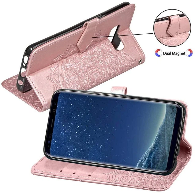 Чехол Vintage для Samsung Galaxy S8 / G950 книжка с узором розовое золото - изображение 3