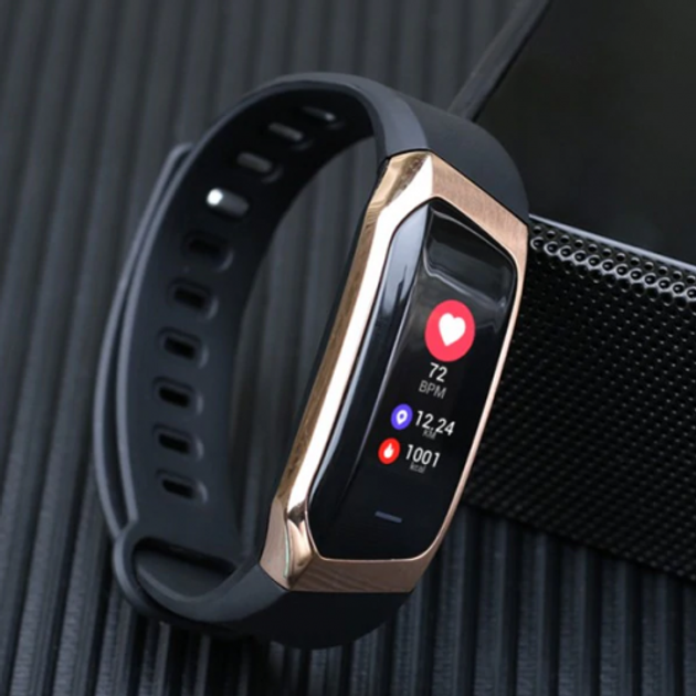 Умный Фитнес Браслет Smart Band E18 Original С Тонометром Черно-золотой ...