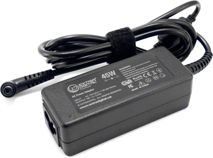 Блок питания ExtraDigital для ноутбуков Asus 19V, 2.37A, 45W (5.5x2.5) (PSA3882) - Фото 2 Блок питания ExtraDigital для ноутбуков Asus 19V, 2.37A, 45W (5.5x2.5) (PSA3882) - изображение 2