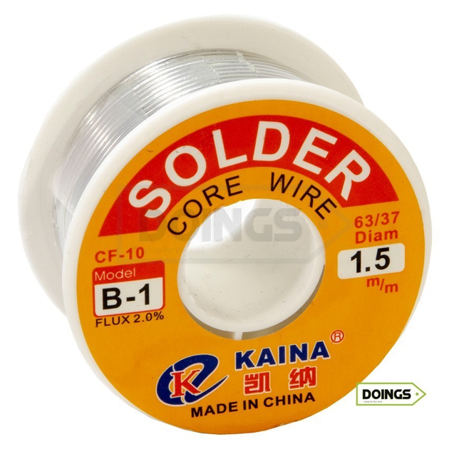 Припой с флюсом SOLDER CF-10 B-1, 1,5 мм, flux 2.0%, 100 г - KAINA ...