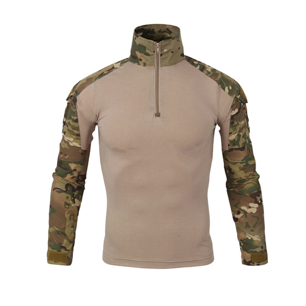 Тактическая рубашка Lesko A655 Camouflage 3XL (40р.) кофта с длинным рукавом камуфляжная армейская для военных (F_4256-12572) - изображение 1
