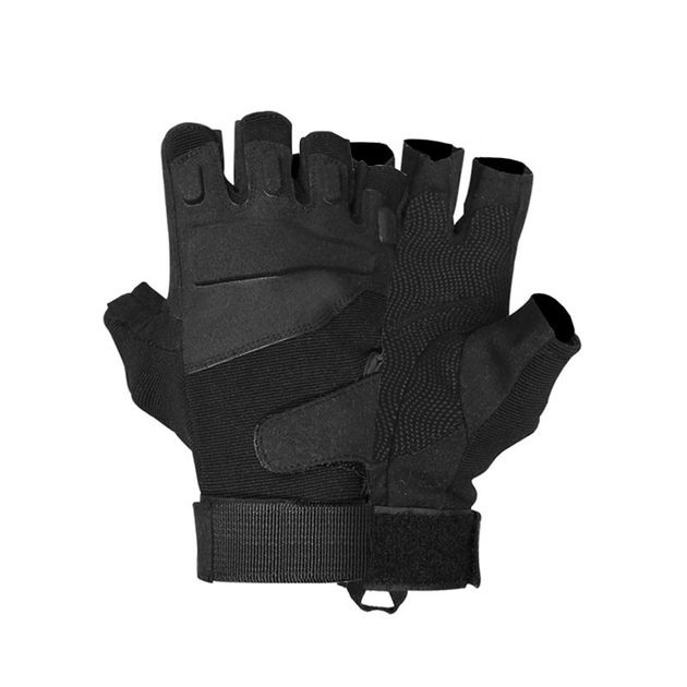 Перчатки тактические беспалые Lesko E302 Black L (F_7331-27158) - изображение 1