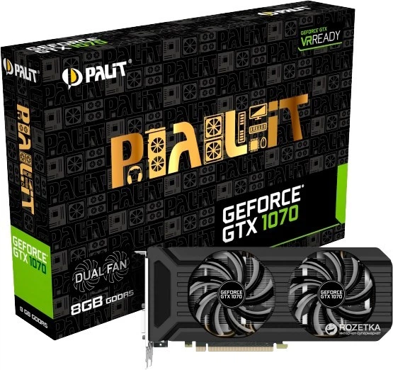 Palit ビデオカード GeForce GTX 1070 8GB Видеокарта Palit GeForce GTX 1070 8GB ( GTX1070 8 GB) – фото