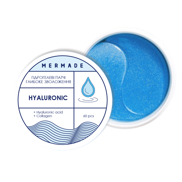 Увлажняющие гидрогелевые патчи под глаза Mermade Hyaluronic 60 шт (4820241302147) - Фото 1 Увлажняющие гидрогелевые патчи под глаза Mermade Hyaluronic 60 шт (4820241302147) - изображение 1
