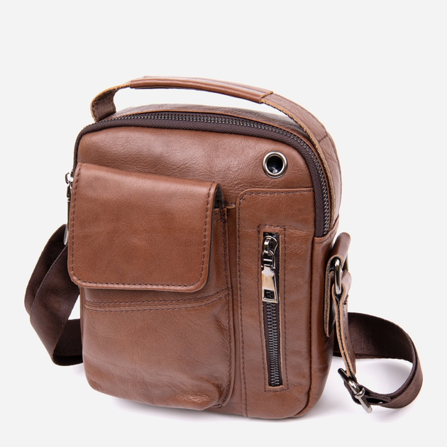 Сумка кросс-боди мужская кожаная Vintage Коричневая (leather-20414) – в ...
