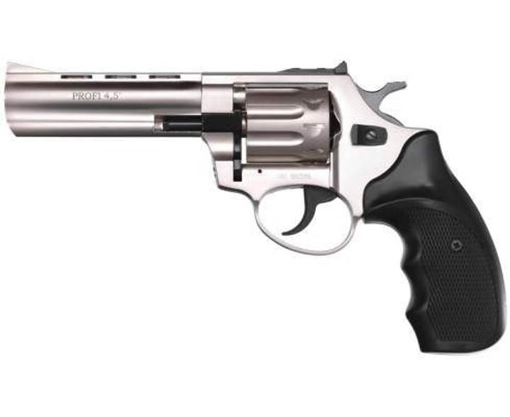 Револьвер під патрон Флобера PROFI-4.5 "сатин / пласт + в подарунок Патрони Флобера 4 мм Sellier & Bellot Sigal (50 шт) + Кобура оперативна для револьвера універсальна + Збройна чищення мастило-спрей XADO - зображення 2