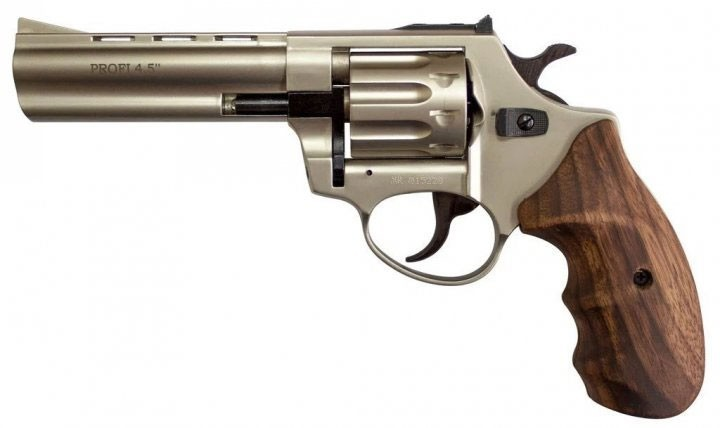 Револьвер під патрон Флобера PROFI-4.5 "сатин / бук + в подарунок Патрони Флобера 4 мм Sellier & Bellot Sigal (50 шт) + Кобура оперативна для револьвера універсальна + Збройна чищення мастило-спрей XADO - зображення 2