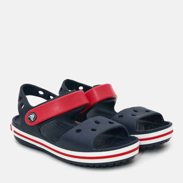 Сандалии детские Crocs Kids Crocband 12856-485 33-34 (J2) Темно-синие с красным (883503809994) 