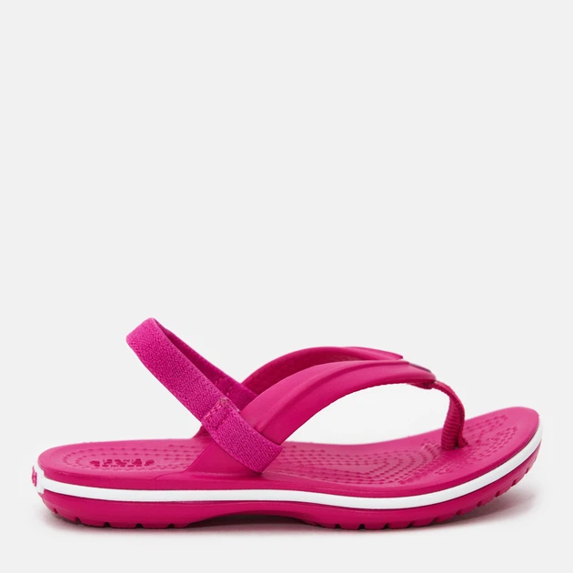 Pink Crocs 205777 Crocs Crocband Kids Strap Flip Electric Pink