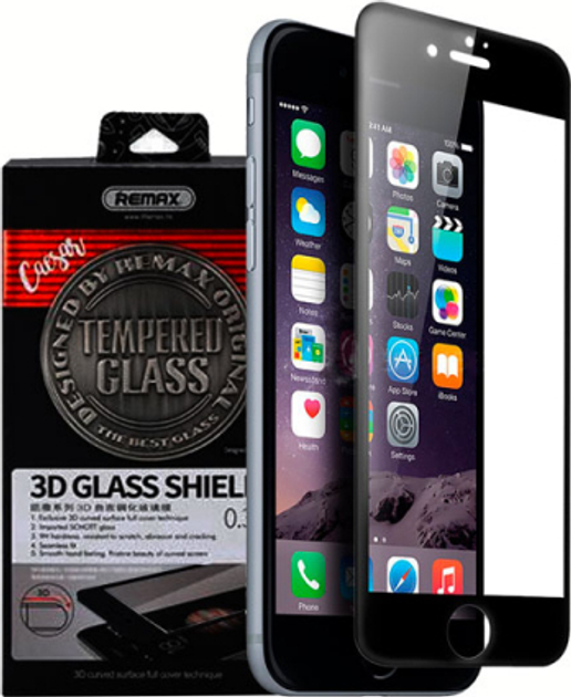 Защитное стекло REMAX Caesar 3D для iPhone 6/6s Black – фото, отзывы ...