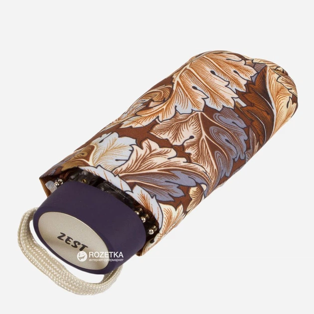 Зонт складной Zest механический Коричнево-голубой (Z55517-4092) - Фото 4 Зонт складной Zest механический Коричнево-голубой (Z55517-4092) - изображение 4