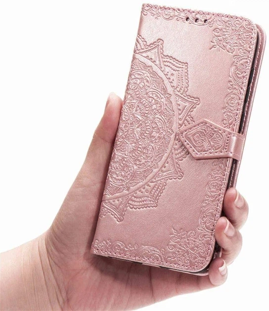 Чехол Vintage для Samsung A10s 2019 / A107F книжка с визитницей кожа PU розовое золото - изображение 6