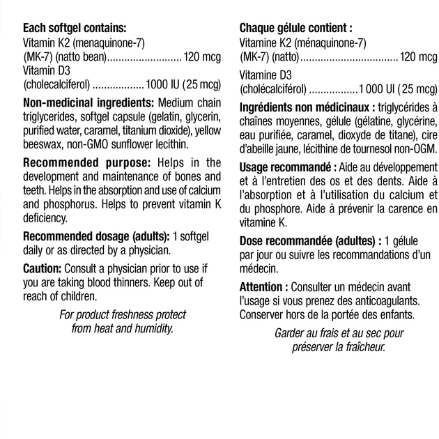 Витамины ber Naturals Vitamin K2 + D3 90 капсул фото, отзывы, характеристики в интернет