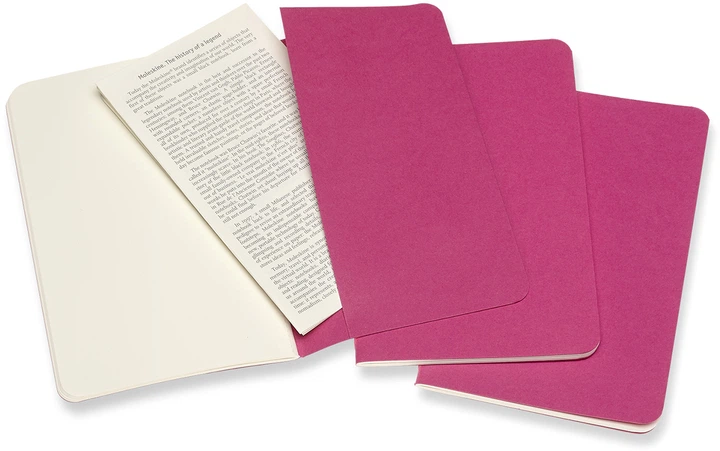 Набор записных книг Moleskine Cahier 9 x 14 см 3 шт по 64 страницы без линовки Розовый (8058647629674) - изображение 4