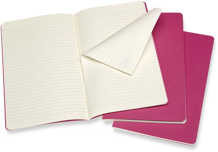 Набор записных книг Moleskine Cahier 13 x 21 см 3 шт по 80 страниц в линейку Розовый (8058647629650) - изображение 2