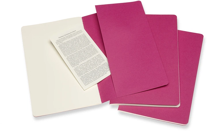 Набор записных книг Moleskine Cahier 13 x 21 см 3 шт по 80 страниц без линовки Розовый (8058647629681) - Фото 4 Набор записных книг Moleskine Cahier 13 x 21 см 3 шт по 80 страниц без линовки Розовый (8058647629681) - изображение 4