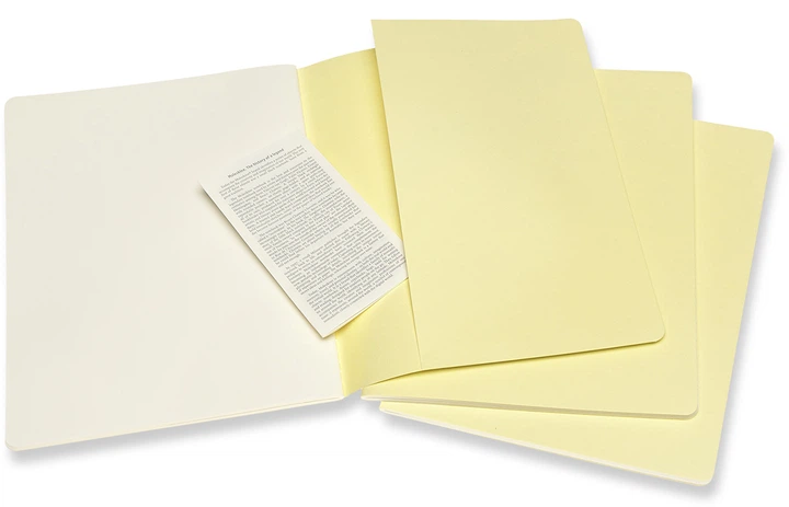Набор записных книг Moleskine Cahier 19 x 25 см 3 шт по 120 страниц без линовки Желтый (8058647629759) - изображение 4