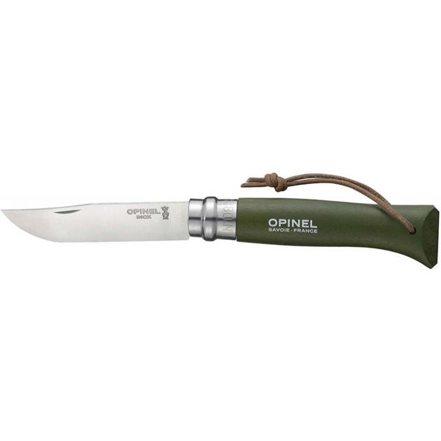 Нож Opinel Trekking №8 Inox. Цвет - зеленый. 2046344 - изображение 1