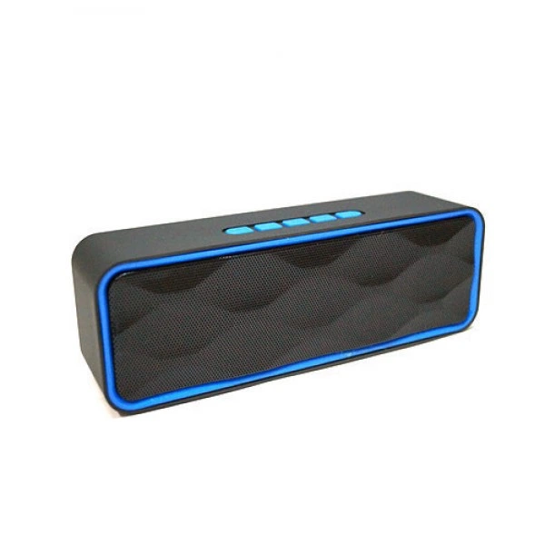 Портативная беспроводная Bluetooth колонка MegaBass SC-211 на аккумуляторе FM радио Черно-синий - изображение 3