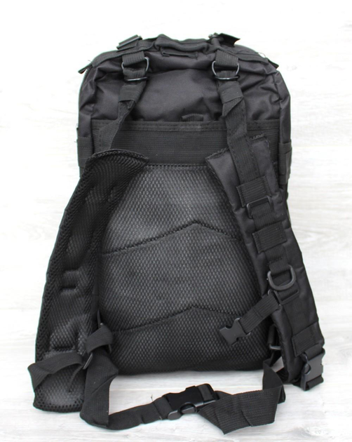 Тактичний рюкзак чоловічий 50410 чорного кольору 41 см х 23 см х 22 см - зображення 2