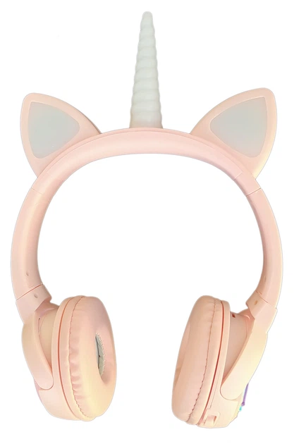 Бездротові дитячі навушники з вушками "Unicorn" KR-8600 PINK - Фото 4 Бездротові дитячі навушники з вушками "Unicorn" KR-8600 PINK - зображення 4