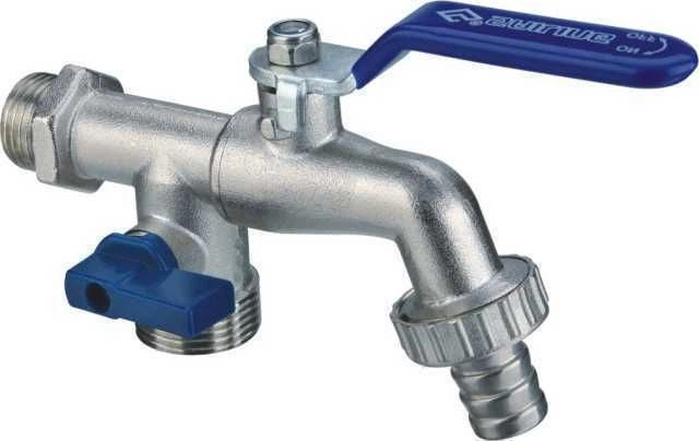 Кран шаровый поливочный двойной 1/2