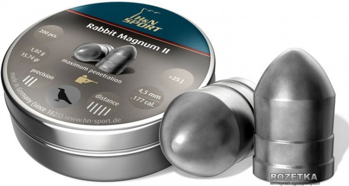 Кулі H&N Rabbit Magnum II 200 шт/уп, 1,02 гр 4,5 мм - зображення 1