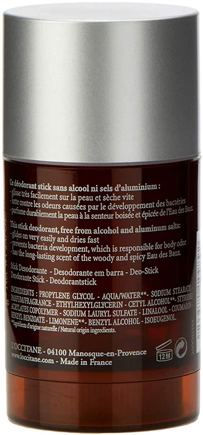 Дезодорант очисний L'Occitane en Provence Baux MEN 75 г (3253581662748) - зображення 2