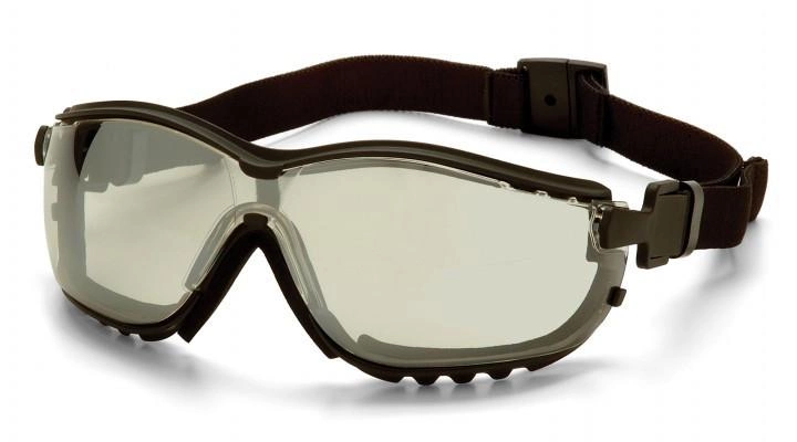 Баллистические очки с уплотнителем и диоптрической вставкой Pyramex модель V2G дымчатые - изображение 2