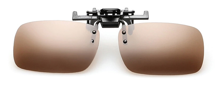 Поляризационная накладка на очки RockBros коричневая большая - зображення 2