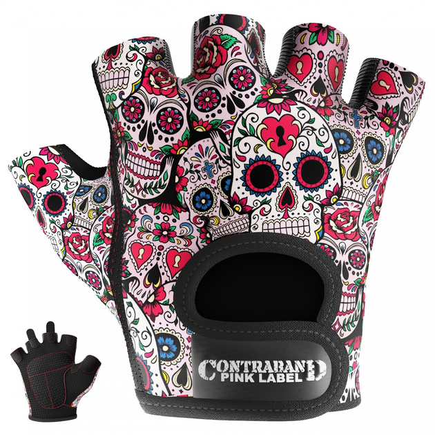 Жіночі рукавички для фітнесу Contraband Pink Label 5237 Sugar Skull Gloves  (Білий S) – фото, відгуки, характеристики в інтернет-магазині ROZETKA від  продавця: GRIM SPORT