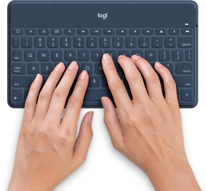 Klawiatura bezprzewodowa Logitech Keys-To-Go do iPhone'a iPada Apple TV Classic Blue (920-010060) - obraz 4