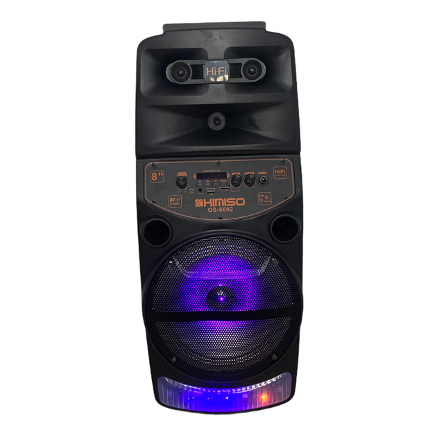 Колонка 2000W з мікрофоном для караоке з Bluetooth і підсвічуванням KIMISO QS-6802 - Фото 12 Колонка 2000W з мікрофоном для караоке з Bluetooth і підсвічуванням KIMISO QS-6802 - зображення 12