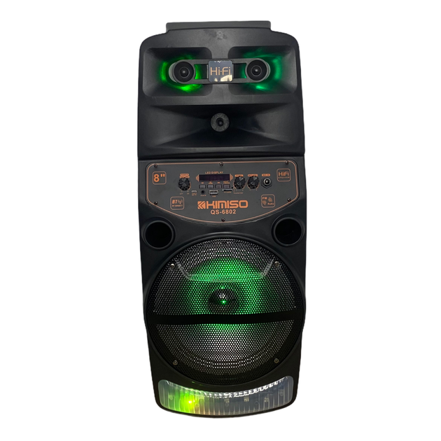 Колонка 2000W з мікрофоном для караоке з Bluetooth і підсвічуванням KIMISO QS-6802 - Фото 14 Колонка 2000W з мікрофоном для караоке з Bluetooth і підсвічуванням KIMISO QS-6802 - зображення 14