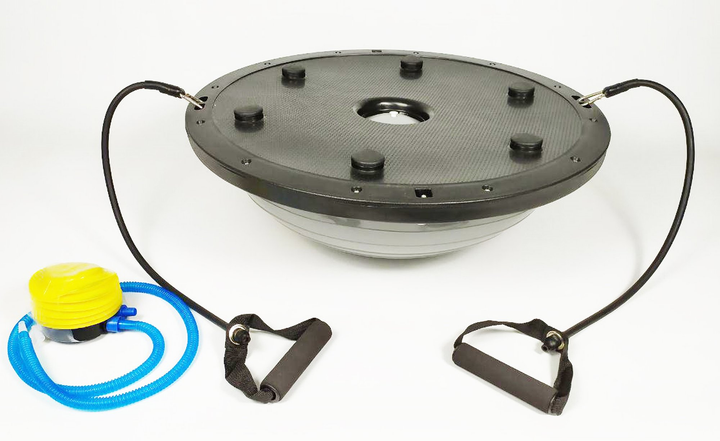 Балансировочная платформа BOSU Ball 60 см серая с ножками (полусфера ...