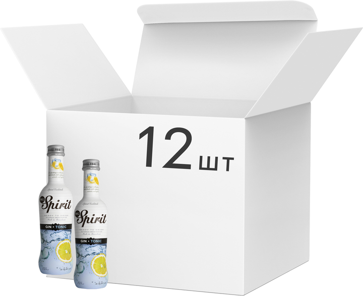 Упаковка напитка алкогольного MG Spirit GIN TONIC 0.275 л 5.5% х 12 шт (18411640001019) - изображение 1