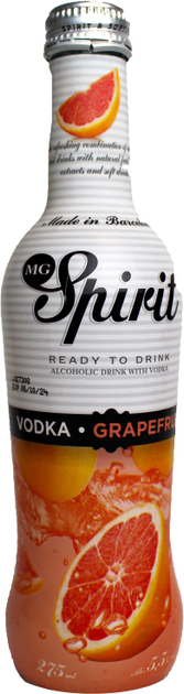 Упаковка напитка алкогольного MG Spirit VODKA GRAPEFRUIT 0.275 л 5.5% х 12 шт (18411640001361) - изображение 2