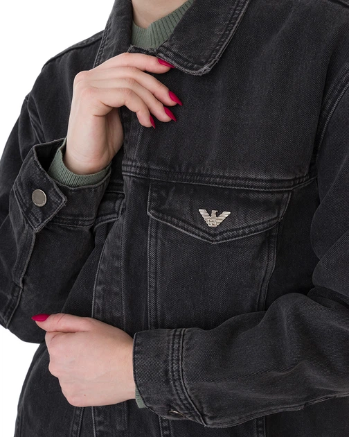 Куртка джинсова жіноча EMPORIO ARMANI (6G2B65-2D5ZZ-0642/19-20) Сірий 40 - изображение 14
