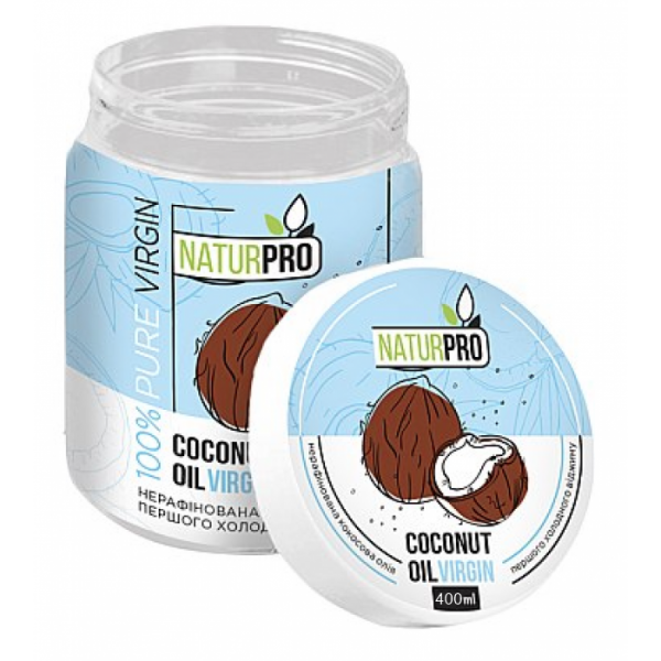 Кокосове масло для волосся і тіла NaturPro Coconut Oil, 400 мл - Фото 1 Кокосове масло для волосся і тіла NaturPro Coconut Oil, 400 мл - зображення 1
