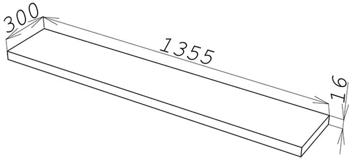 Полиця DC Gina 1360х300х16 мм Дуб Тахо ordf (DC123759) - зображення 2