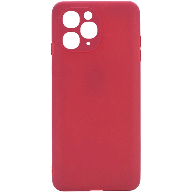 Силиконовый чехол Candy Full Camera для Apple iPhone 11 Pro (5.8") Красный / Camellia Без бренда - Фото 1 Силиконовый чехол Candy Full Camera для Apple iPhone 11 Pro (5.8") Красный / Camellia Без бренда - изображение 1