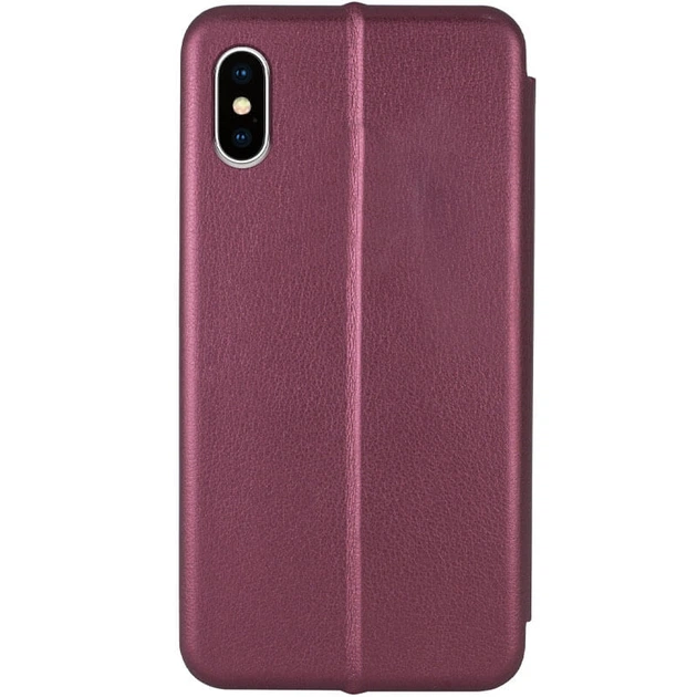 Кожаный чехол-книжка Classy для Apple iPhone XR (6.1") Бордовый Без бренда - изображение 2