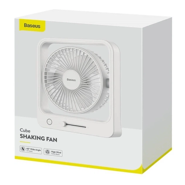 Вентилятор Baseus cube Shaking Fan 5400mAh, 15-45°, 700g - зображення 3