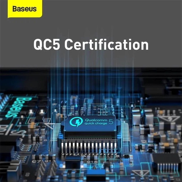 Блок питания Baseus GaN2 100W Quick Charge 5.0 |1xType-C, QC/PD, 5A| + кабель USB-C 100W для MacBook/Huawei/Samsung/Asus/Google/Lenovo black - Фото 7 Блок питания Baseus GaN2 100W Quick Charge 5.0 |1xType-C, QC/PD, 5A| + кабель USB-C 100W для MacBook/Huawei/Samsung/Asus/Google/Lenovo black - изображение 7